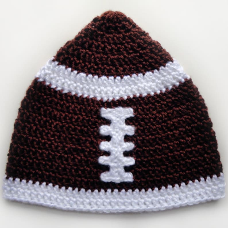 Football Hat 5 Sizes PDF Crochet Pattern Instant Etsy
