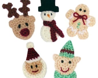 Christmas Applique Set No.2 - PDF Crochet Pattern - Instant Download