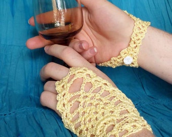 Summer Lace Fingerless Gloves - PDF Crochet Pattern - Instant Download