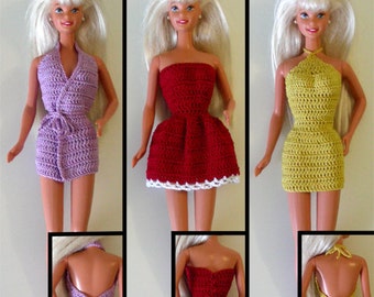 Barbie Doll Summer Dresses - PDF Crochet Pattern - Instant Download