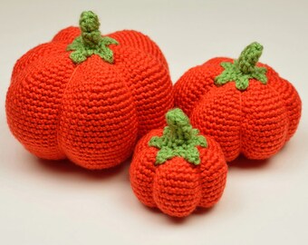 Pumpkins - 3 Sizes - PDF Crochet Pattern - Instant Download