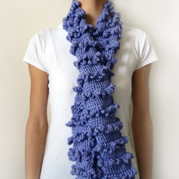 Loopy Ruffle Scarf PDF Crochet Pattern Instant Download