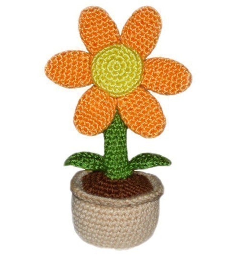 Potted Flower PDF Crochet Pattern Instant Download image 1