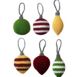 Classic Christmas Ornament Set - PDF Crochet Pattern - Instant Download