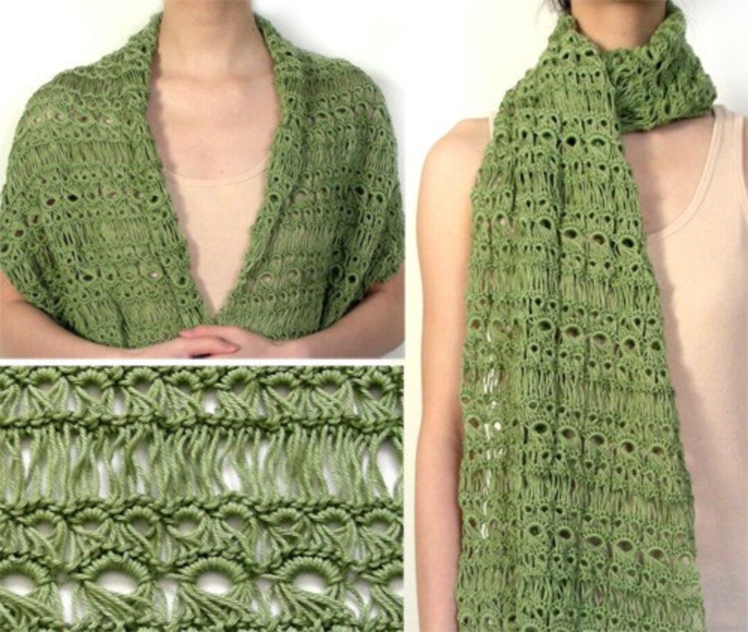 Broomstick Lace Wrap - PDF Crochet Pattern - Instant Download - Etsy
