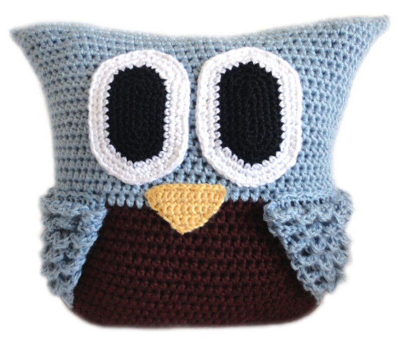 Owl Pillow Pdf Crochet Pattern Instant Download Etsy