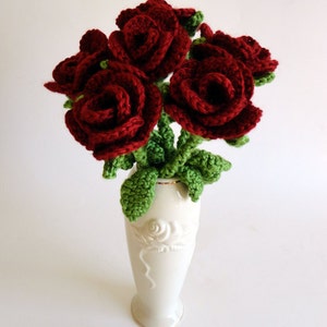 Bouquet of Roses - PDF Crochet Pattern - Instant Download