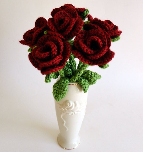 Bouquet of Roses PDF Crochet Pattern Instant Download Etsy
