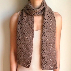 Diamond Eyelet Scarf - PDF Crochet Pattern - Instant Download