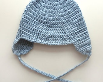 Classic Ear Flap Hat - 5 Sizes - PDF Crochet Pattern - Instant Download