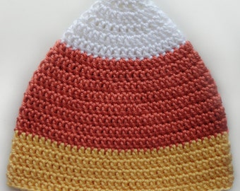 Candy Corn Hat - 5 Sizes - PDF Crochet Pattern - Instant Download