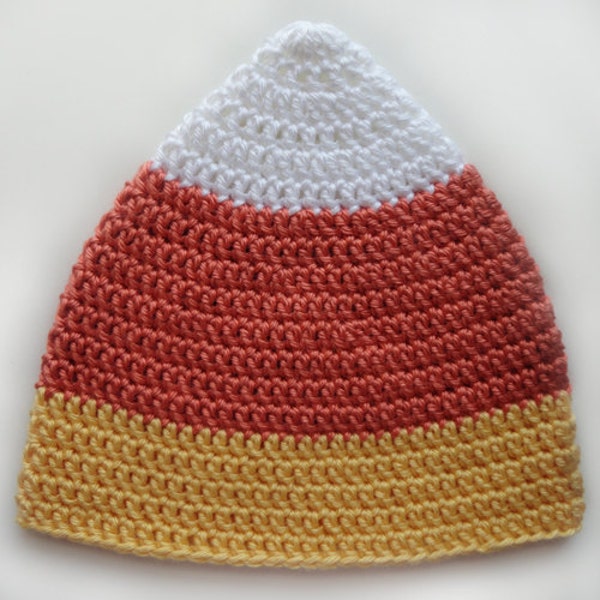 Candy Corn Hat - 5 Sizes - PDF Crochet Pattern - Instant Download