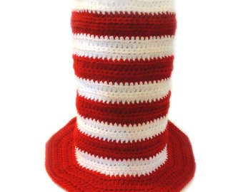Striped Top Hat - 5 Sizes - PDF Crochet Pattern - Instant Download