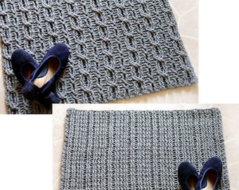 Reversible Cable Rug - PDF Crochet Pattern - Instant Download