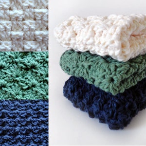 Sampler Washcloth Set - PDF Crochet Pattern - Instant Download
