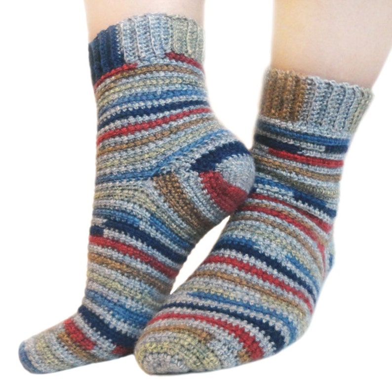 Adjustable Quick Socks PDF Crochet Pattern Instant Download image 1