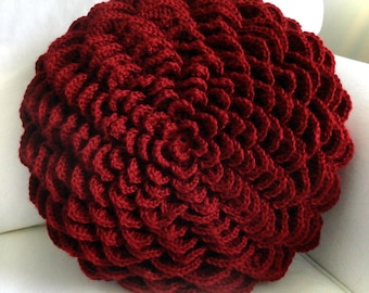 Round Flower Pillow Cover - PDF Crochet Pattern - Instant Download