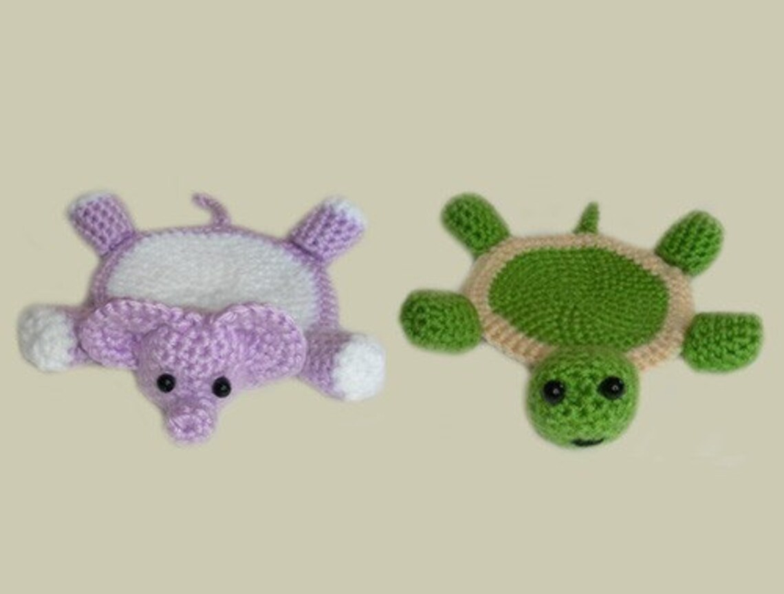 Amigurumi Animal Coasters PDF Crochet Pattern Instant Etsy