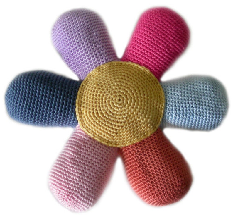 Flower Power Pillow PDF Crochet Pattern Instant Download image 1