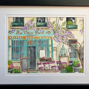 Au Vieux Paris d'Arcole, original Aquarell, ungerahmt.