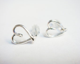 Valentines Jewelry Tiny Heart Earrings Valentines Gift Sterling Silver Earrings Stud Earrings Silver Heart Earrings