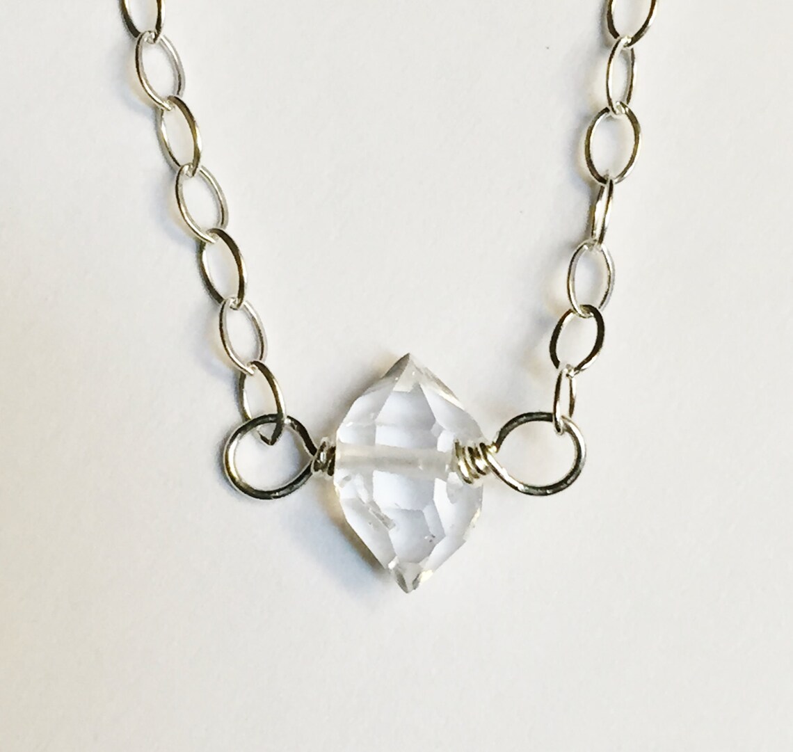 •DRAPE• herkimer diamond + gold necklace (various lengths)