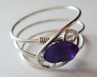 Amethyst Ring, Amethyst Jewelry, February Birthstone, Sterling Silver Rings for Women, Silver Rings, Sterling Silver