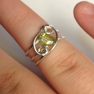 Peridot Gemstone Ring, Sterling Silver Ring, August Birthstone Jewelry, Birthday Gift, Handmade Rings for Women, Gift for Friend image 6