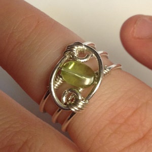 Peridot Gemstone Ring, Sterling Silver Ring, August Birthstone Jewelry, Birthday Gift, Handmade Rings for Women, Gift for Friend image 5