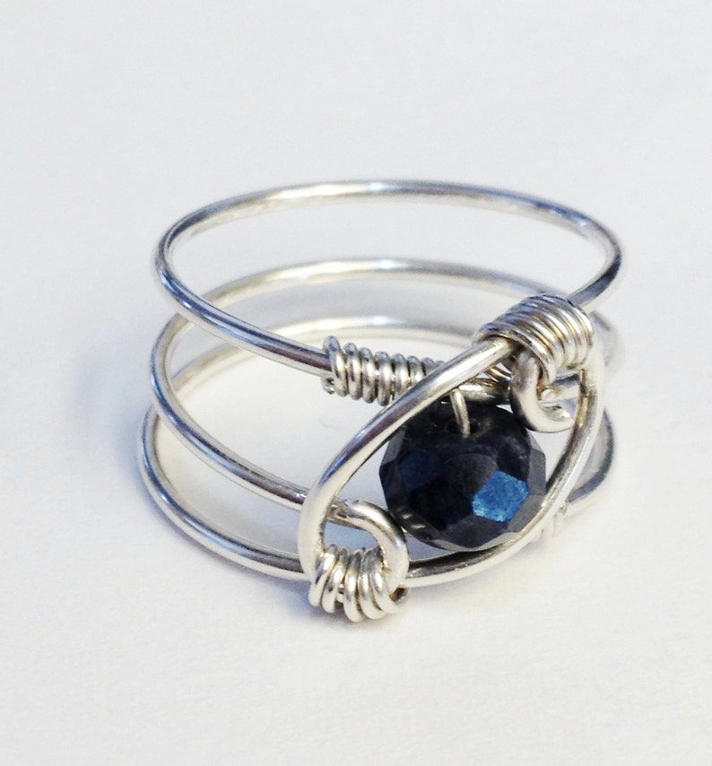 Blue Sapphire Ring, Sapphire Jewelry, Blue Sapphire Gemstone Ring, Sapphire Ring, Sterling Rings for Women, Gift for Mom image 6