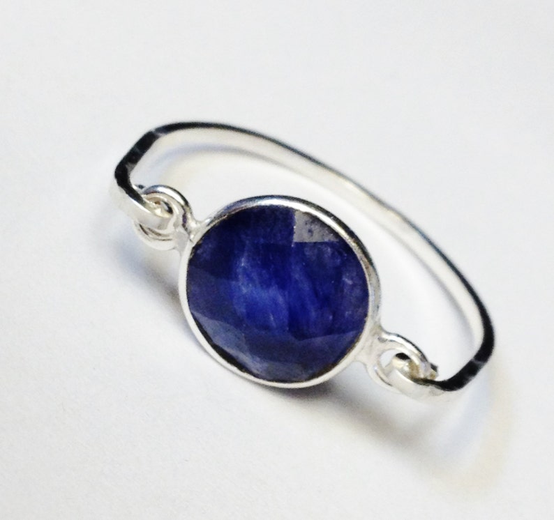 Sapphire Ring, Blue Sapphire Ring, Sterling Silver Ring, Blue Sapphire Gemstone Ring, Sapphire Jewelry, September Birthstone image 4