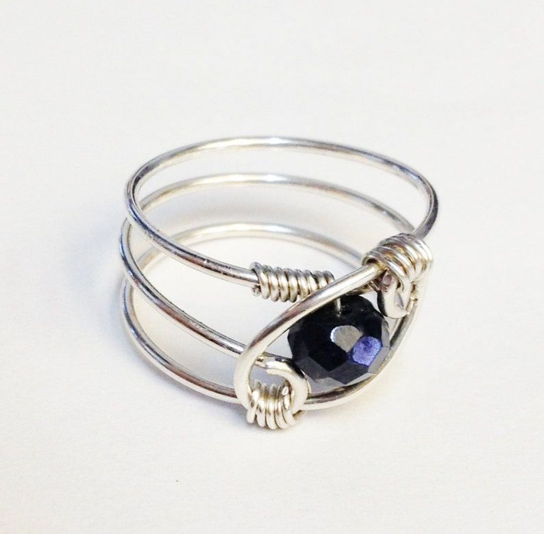 Blue Sapphire Ring, Sapphire Jewelry, Blue Sapphire Gemstone Ring, Sapphire Ring, Sterling Rings for Women, Gift for Mom image 3