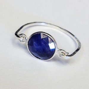 Sapphire Ring, Blue Sapphire Ring, Sterling Silver Ring, Blue Sapphire Gemstone Ring, Sapphire Jewelry, September Birthstone image 6