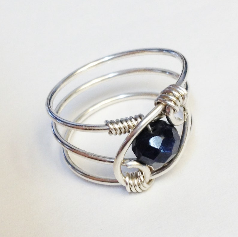 Blue Sapphire Ring, Sapphire Jewelry, Blue Sapphire Gemstone Ring, Sapphire Ring, Sterling Rings for Women, Gift for Mom image 5