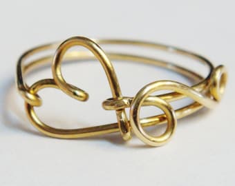 Heart Ring, Gold Ring, 14K Gold Filled, Love Ring, Friendship Ring, Bridal Jewelry, Valentines Gift