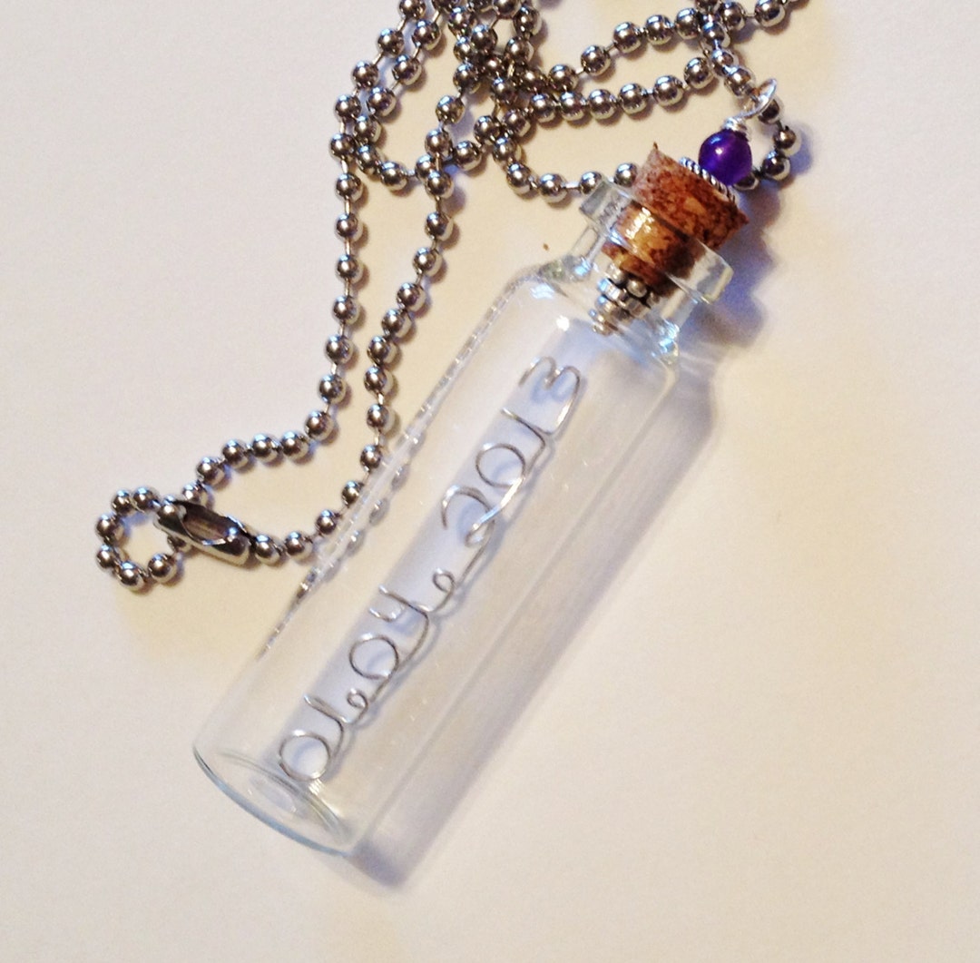 Graduation Gift Personalized Jewelry Message in a Bottle Necklace ...