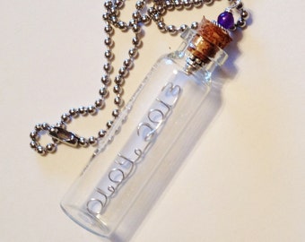 Graduation Gift    Personalized Jewelry   Message in a Bottle Necklace   Personalized Gift