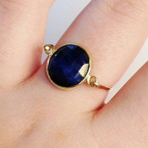 Sapphire Ring, Blue Sapphire Ring, 14K Gold Filled Ring, Sapphire Jewelry, September Birthstone, Dark Blue Sapphire, Birthstone Ring image 5