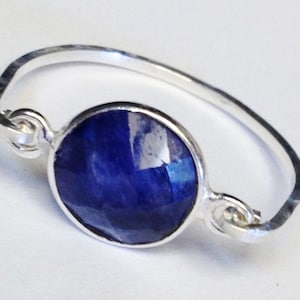 Sapphire Ring, Blue Sapphire Ring, Sterling Silver Ring, Blue Sapphire Gemstone Ring, Sapphire Jewelry, September Birthstone