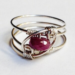 Anel de rubi, joias de rubi, anel de pedras preciosas de rubi, anel de rubi vermelho, anéis esterlinas para mulheres, anel de prata, joias de prata, anel de ouro, anel vermelho imagem 6