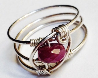Ruby Ring, Ruby Jewelry, Ruby Gemstone Ring, Red Ruby Ring, Sterling Rings for Women, Silver Ring, Silver Jewelry, Gold Ring, Red Ring