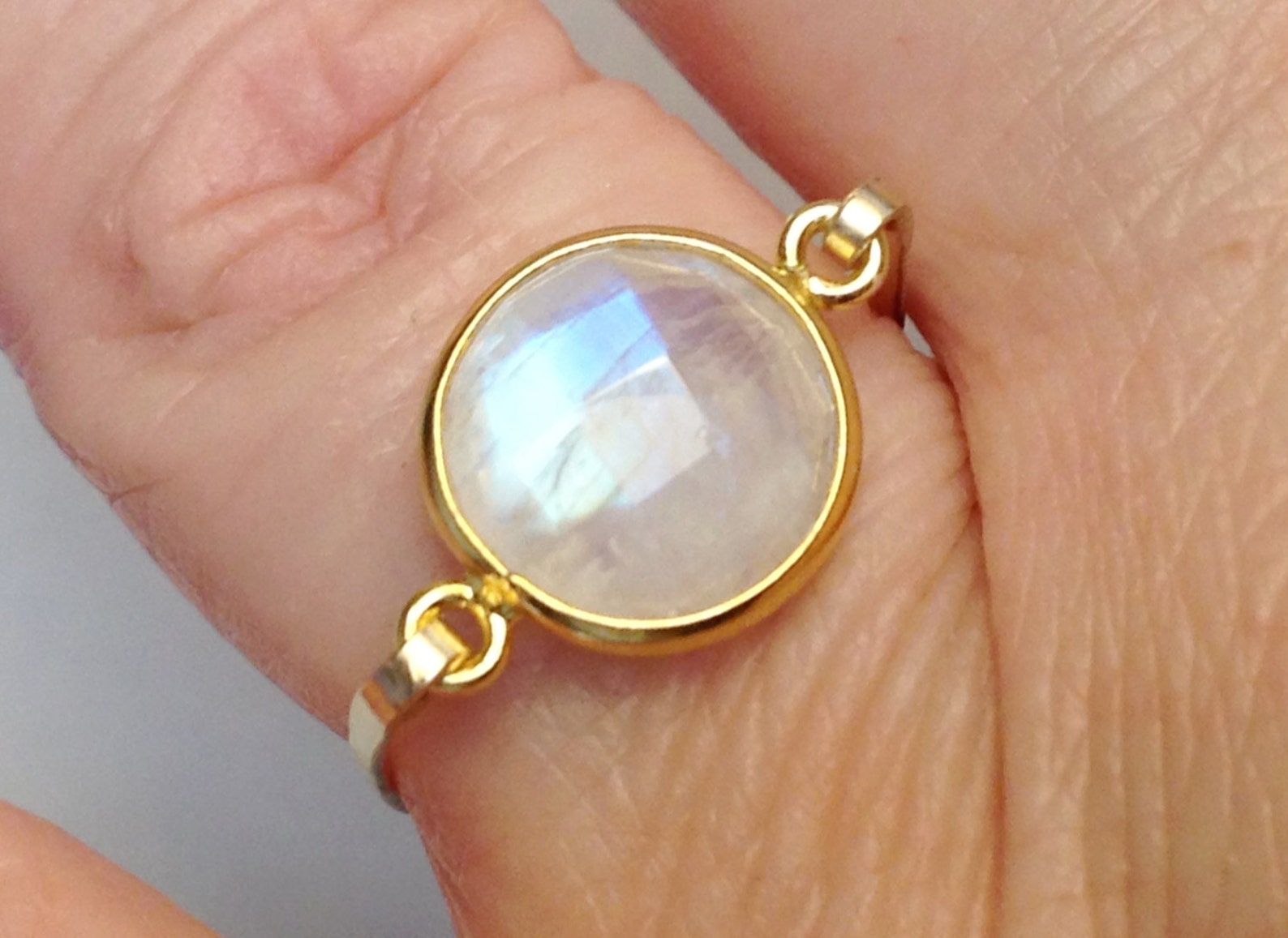 Moonstone Ring 14K Gold Filled Ring Moonstone Jewelry April Etsy