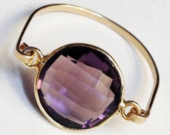 Amethyst Ring, Amethyst Gemstone Ring, February Birthstone, Purple Ring, Amethyst Jewelry, Amethyst Crystal, Gold Ring