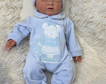 Reborn Baby Boy, 45 cm, Silicone, Ecoflex | Bambola Reborn Realistica che Dorme | Bambola da Collezione Fatta a Mano. Consegna Immediata