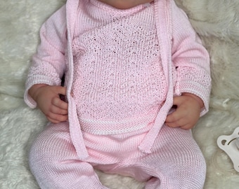 Ready to Ship Full Body Silicone Baby Doll 48 cm | Platinum Silicone Reborn Girl | Rooted Hair | Drinking & Wet System | Handmade