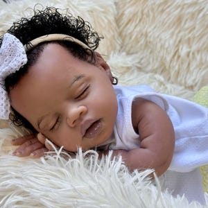 Full Silicone Ethnic Reborn Baby – Bahama Model – 45 cm – Realistic – Handmade – COA Included