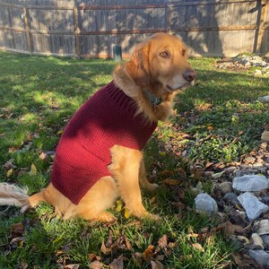 Long Cozy Dog sweater, Pet clothing, Crochet Sweater, Customized, XXS-XXL