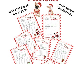 Weihnachtsmann Brief, digitaler Weihnachtsbrief, druckbarer Weihnachtsbrief, Kinder Brief an den Weihnachtsmann, Kinder Weihnachten druckbar, sofortiger Download Weihnachtsmann Brief