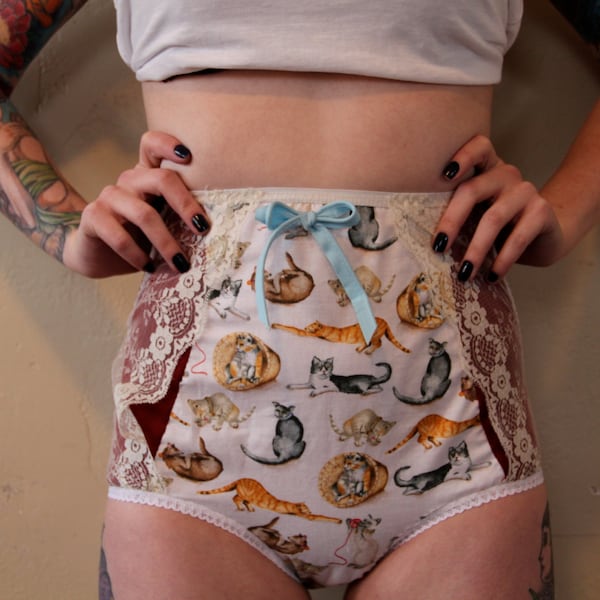 CAT LADY high wasted panties