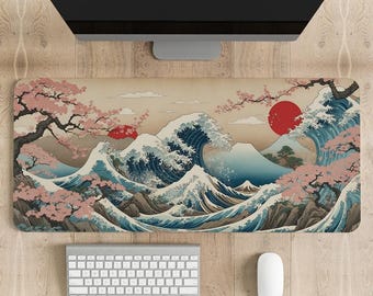 Japanese Art Mouse Pad | Different sizes Personalized Printing | Gaming Mouse Pad | Customized Mouse Pad | Game, Anime, Desk Mat